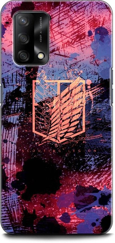 INDICRAFT Back Cover for OPPO F19, CPH2219 ANIME, AOT, ART, TEXTURE, ABSTRACT, COLORFUL, WALL  (Multicolor, Dual Protection)