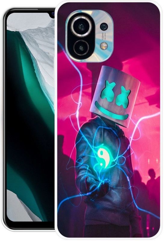 MUSKAY Back Cover for Mi 11 Lite, Mi 11 Lite 5G  (Blue, Pink, Grip Case, Silicon, Pack of: 1)