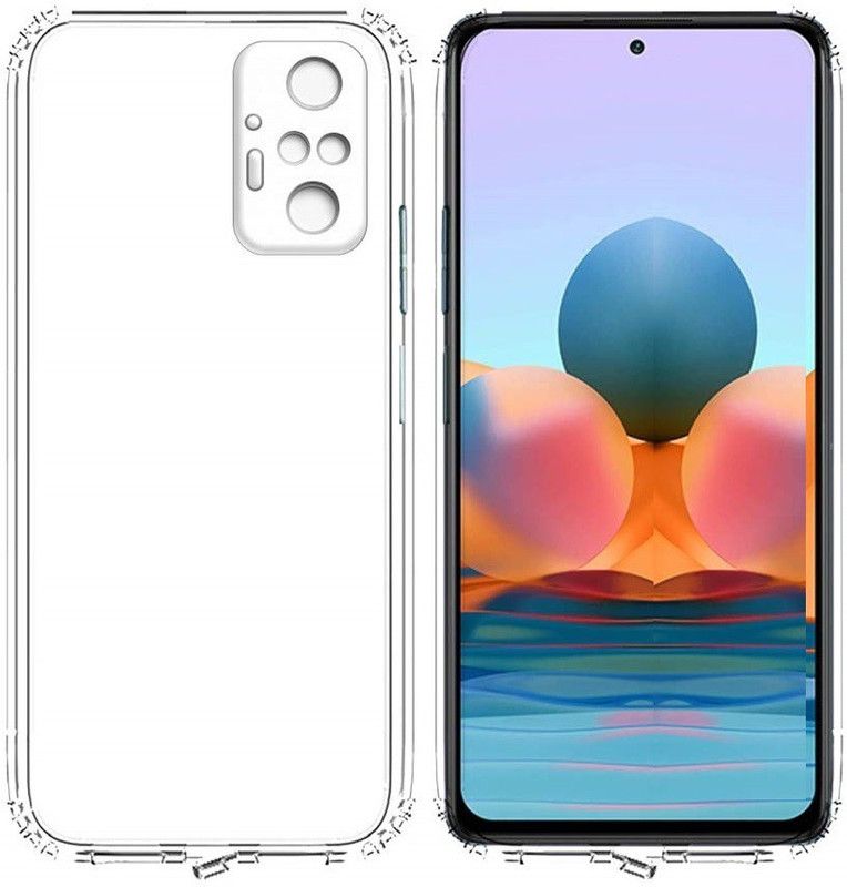 Phone Back Cover Pouch for Mi Redmi Note 10 Pro  (Transparent, White, Grip Case, Pack of: 1)