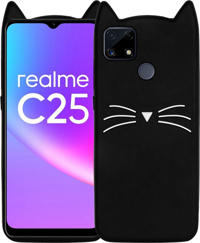 SoSh Back Cover for RealMe C25  (Black, Shock Proof, Pack of: 1)