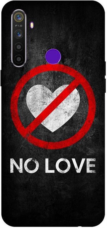 URCHIN Back Cover for Realme 5 pro No Love, Breakup, Heartbroken, fake Love, Hate love  (Multicolor, Shock Proof, Pack of: 1)