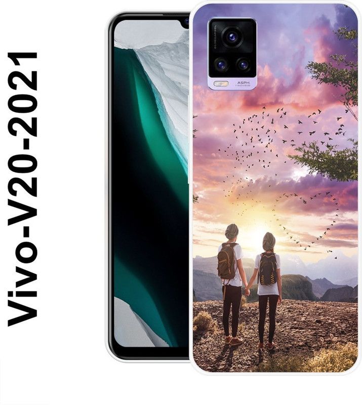REALKING Back Cover for Vivo V20 2021  (Multicolor, Silicon)