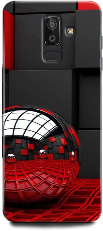 Afterglow Back Cover for SAMSUNG Galaxy J8 BLACK AND RED, BLACK, RED  (Multicolor, Shock Proof, Pack of: 1)
