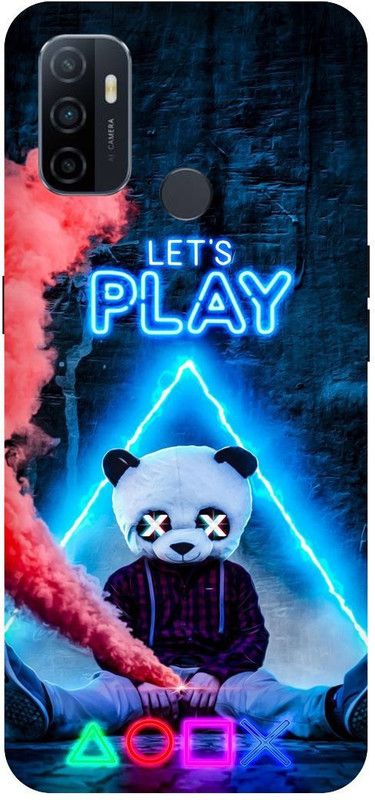 THE NARAYANA COLLECTIONS Back Cover for OPPO A53-CPH2127-NEON,PANDA,SMOKE,MARSH,MELLO,JOKER  (Multicolor, Hard Case, Pack of: 1)