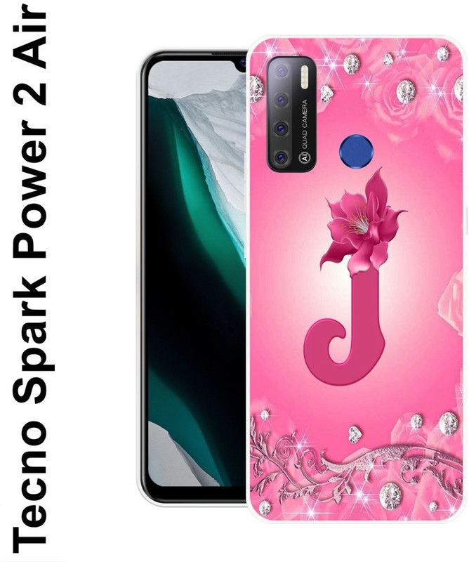JATLAND Back Cover for Tecno Spark Power 2 Air  (Pink, White, Silicon)