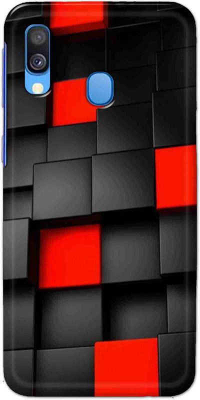 NDCOM Back Cover for Samsung Galaxy A40 Red Puzzle Printed  (Multicolor, Hard Case, Pack of: 1)