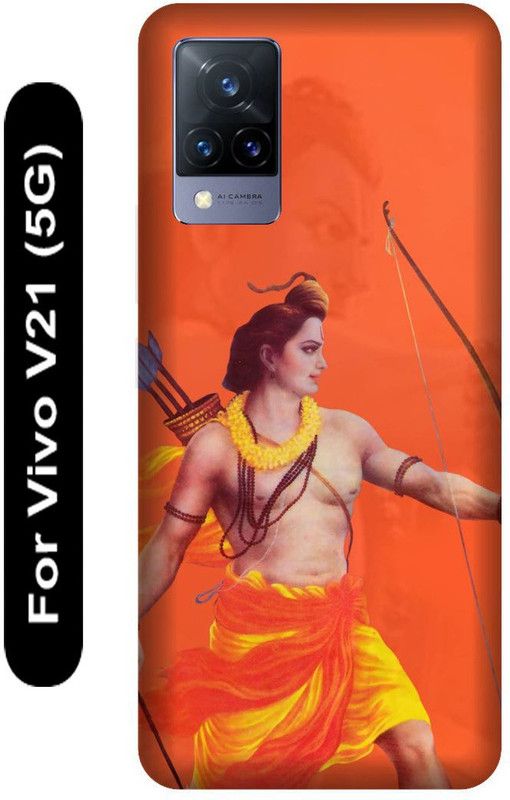 SSMORYA Back Cover for Vivo V21 5G, Shree Ram Printed  (Multicolor, Hard Case, Pack of: 1)