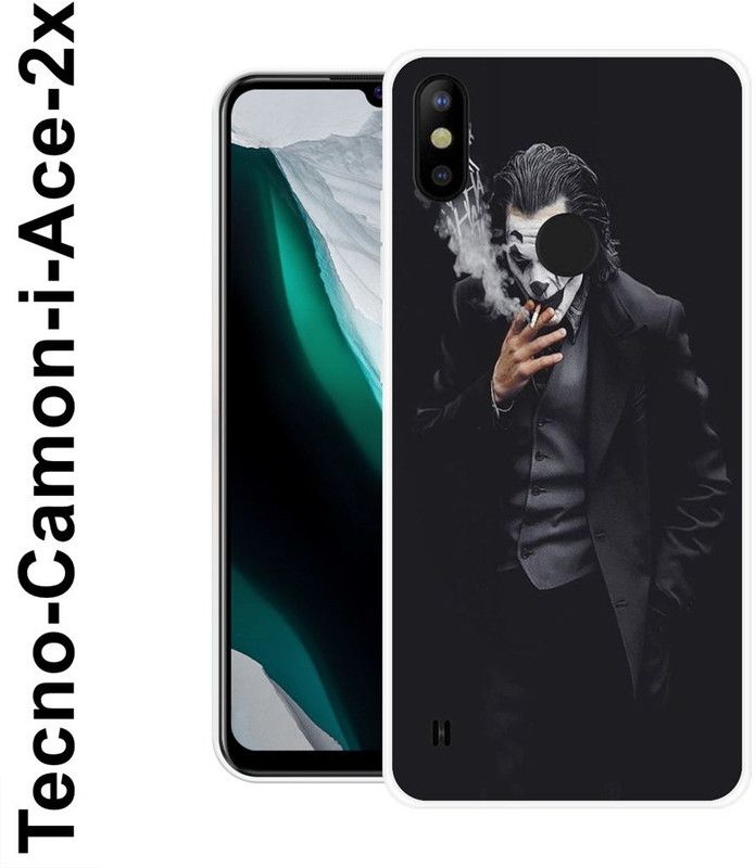 JATLAND Back Cover for Tecno Camon I Ace 2x  (Black, White, Silicon)