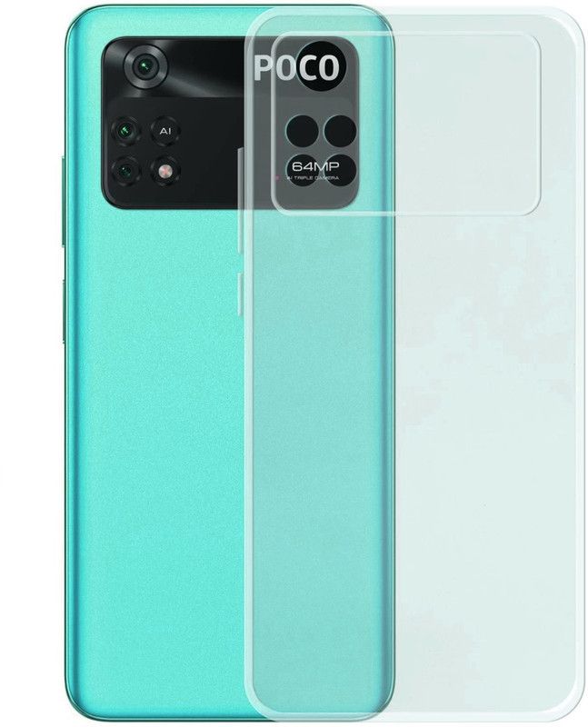 ASMANTIC Back Cover for Poco M4 Pro  (Transparent, Silicon, Pack of: 1)