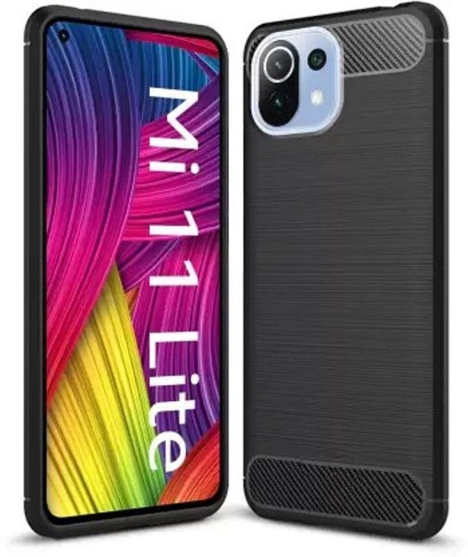 DMJHP Back Cover for Mi 11 Lite  (Black, Pack of: 1)