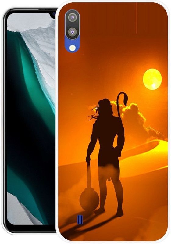 NEVYZAP Back Cover for Samsung Galaxy M01  (Black, Orange, Grip Case, Silicon, Pack of: 1)