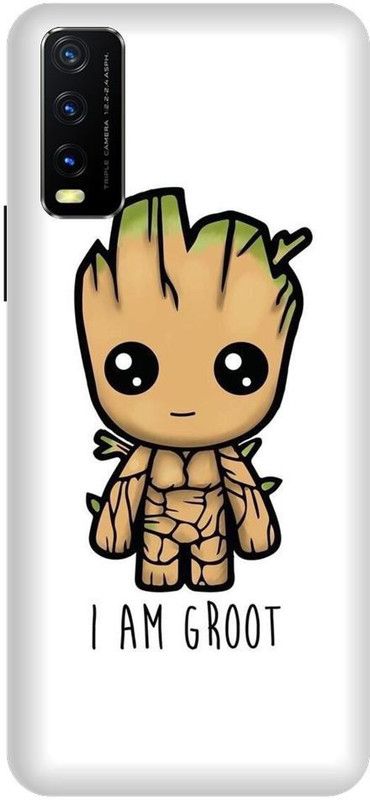 URCHIN Back Cover for Vivo Y20 groot, Groot, I m groot, cute, cute groot, baby groot  (Multicolor, Shock Proof, Pack of: 1)