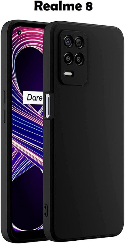 Aaralhub Front & Back Case for Realme 8  (Black, Camera Bump Protector, Silicon, Pack of: 1)