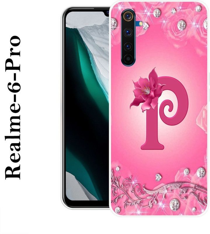 REDFLY Back Cover for Realme 6 Pro  (Pink, Silver, Silicon)