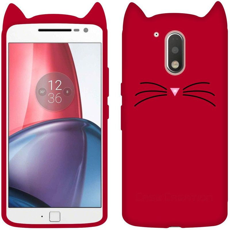 CASE CREATION Back Cover for Motorola Moto G (4th Generation)  (Red, 3D Case, Pack of: 1)