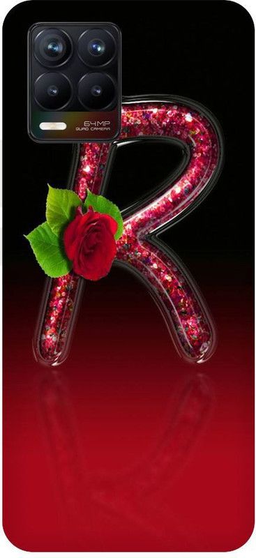 URCHIN Back Cover for Realme 8 R, R Letter, Alphabet, Design, R Love  (Multicolor, Shock Proof, Pack of: 1)
