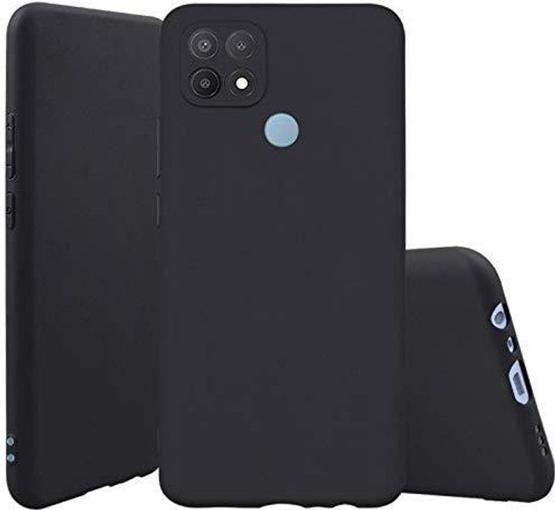 Synthesis Back Cover for Oppo A15  (Black, Shock Proof, Silicon, Pack of: 1)