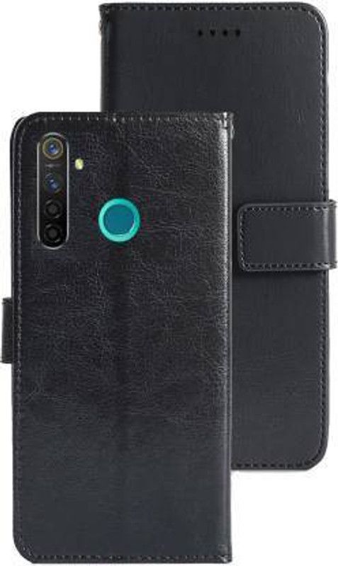 Urban Tech Flip Cover for Realme Narzo 20AFlip Case | Magnetic Closure | Shock Proof Wallet Flip Cover  (Black, Magnetic Case, Pack of: 1)