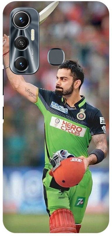 FIKORA Back Cover for Infinix Hot 11, X662, VIRAT, KOHLI, INDIAN, PLAYER, RCB  (Green, Hard Case, Pack of: 1)