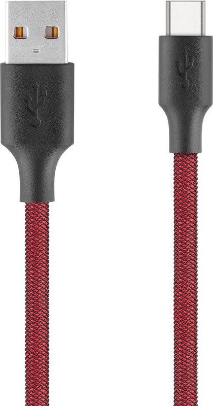 Juncosys USB Type C Cable 2.4 A 1 m Metal USB Type C Fast Charging & Data Transfer Cable  (Compatible with Mobile, Laptop, Speakers, Computer, Tablet, Red, One Cable)
