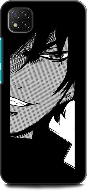KEYCENT Back Cover for POCO C3 SAMURAI, HOOD, KATANA, MASK, ANIME, NEON, CARTOON  (Multicolor, Pack of: 1)