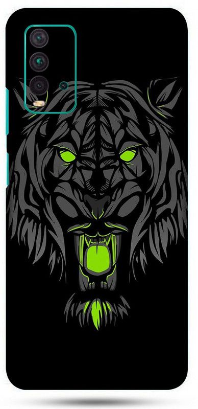 OggyBaba mi redmi 9t Mobile Skin  (Green Tiger Skin Matte Finish)