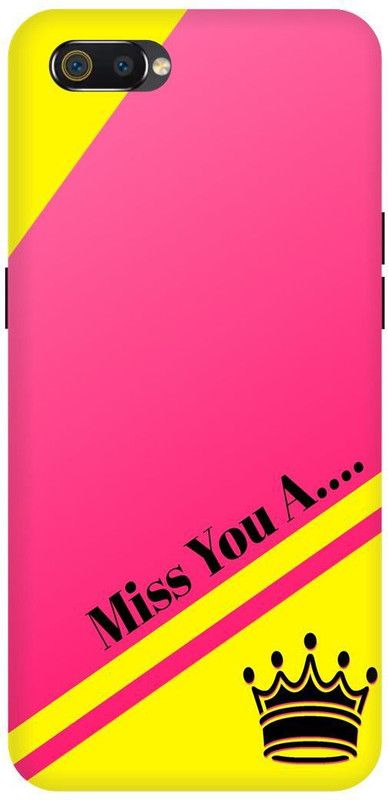 Bluvver Back Cover for Realme C2 RMX1941/RMX1945, Printed Miss you A Letter Back Cover  (Multicolor, Hard Case, Pack of: 1)