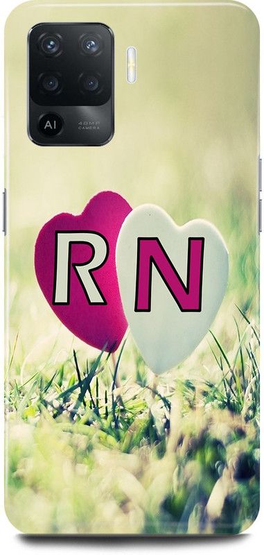 JUGGA Back Cover for Oppo A94, CPH2203, R LOVES N NAME,R NAME, N LETTER, ALPHABET,R LOVE N NAME  (Green, Hard Case, Pack of: 1)