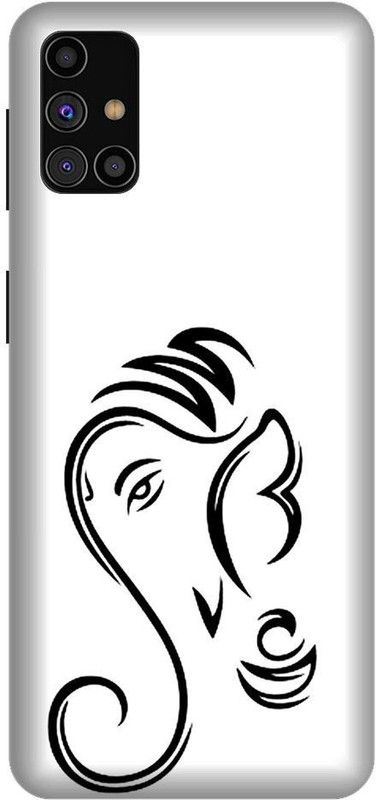 SRIJONI Back Cover for SAMSUNG Galaxy M31S  (Black, White, Hard Case, Pack of: 1)