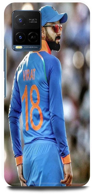 DIKRO Back Cover for Vivo Y21T, V2135, VIRAT, KOHLI, INDIAN, PLAYER, RCB  (Blue, Hard Case, Pack of: 1)