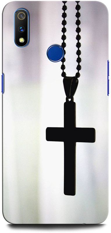 INTELLIZE Back Cover for Realme 3 RMX1825 JESUS, CRIST, JESUS SAVES CROSS, GOD, LORD JESUS  (Multicolor, Hard Case, Pack of: 1)