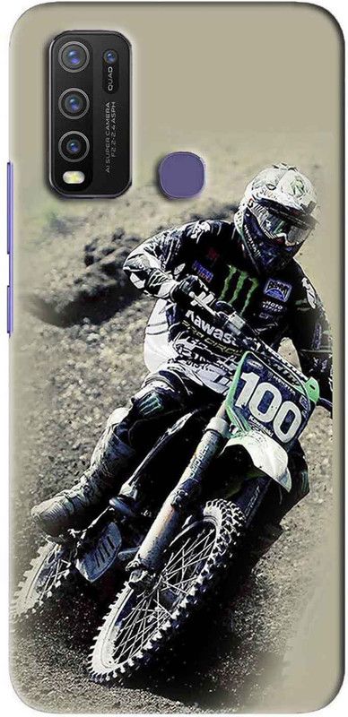 NDCOM Back Cover for VIVO Y30 Bike Racer Printed  (Multicolor, Hard Case, Pack of: 1)