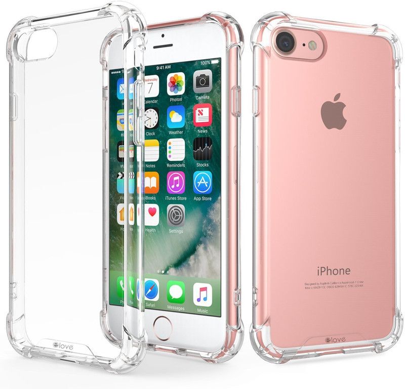 EXOTIC FLOURISH Back Cover for Apple Iphone 8  (Transparent, Dual Protection, Silicon, Pack of: 1)