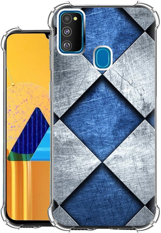 Snazzy Back Cover for samsung galaxy m30s  (Blue, Shock Proof, Silicon, Pack of: 1)
