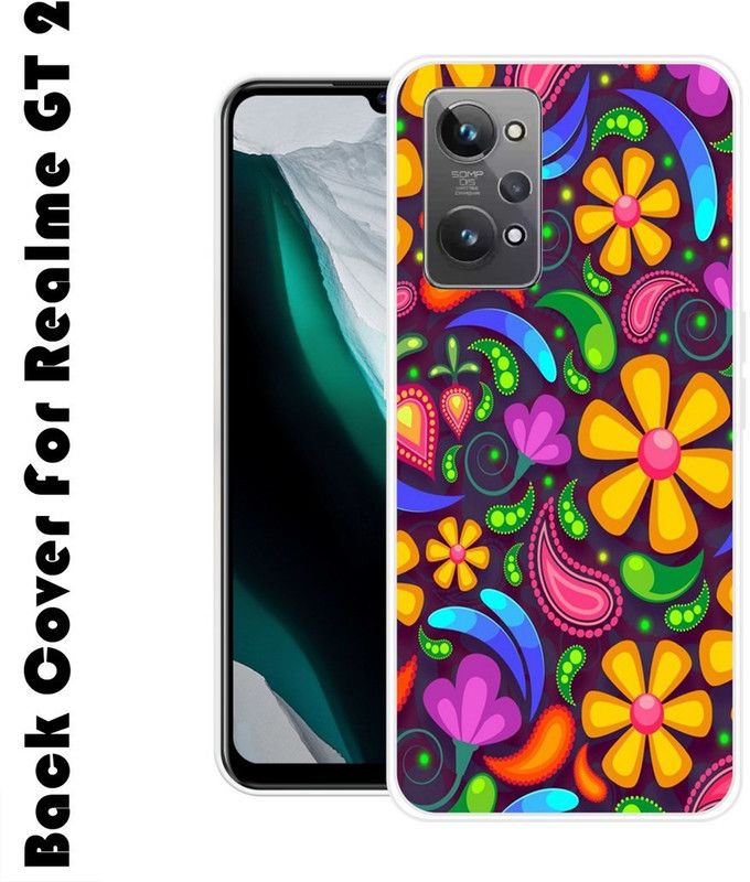PINKLAND Back Cover for Realme GT 2  (Multicolor, Grip Case, Silicon, Pack of: 1)