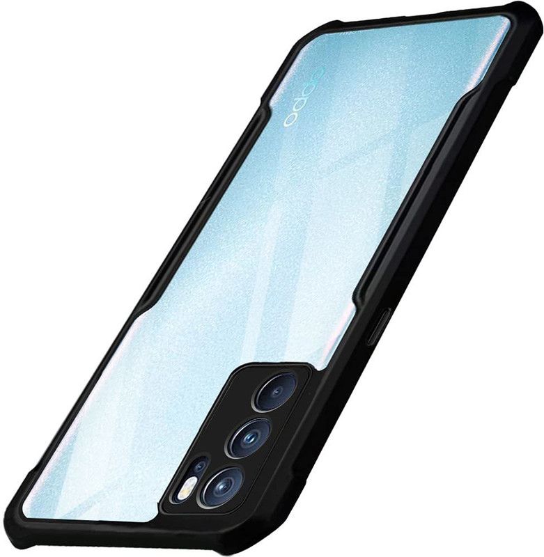 Printmaxx Back Cover for Oppo Reno 6 Pro  (Black, Shock Proof)