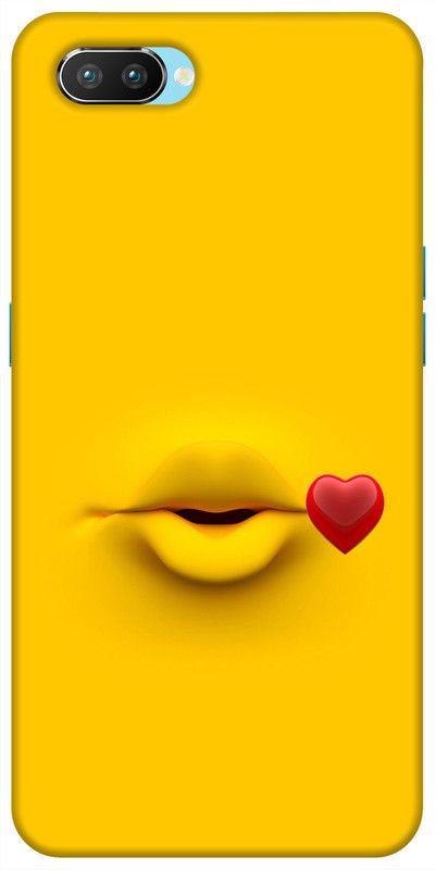 REALKING Back Cover for Realme C1  (Yellow, Grip Case, Silicon)