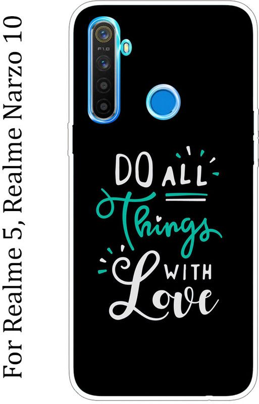 BeauCase Back Cover for realme 5, realme Narzo 10  (Multicolor, Grip Case, Silicon)