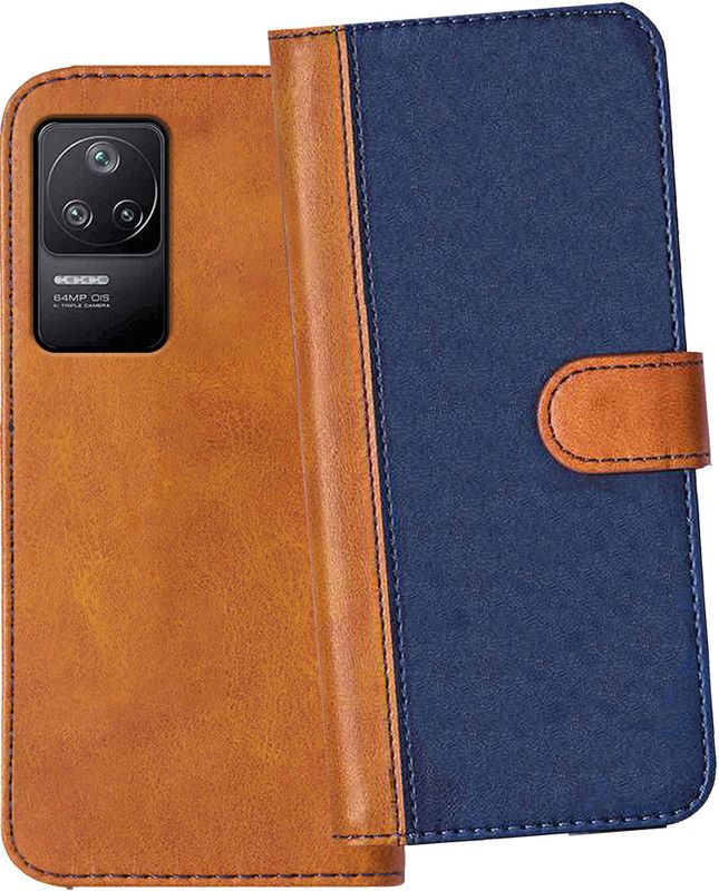 Knotyy Back Cover for POCO F4 5G  (Blue, Brown, Dual Protection)