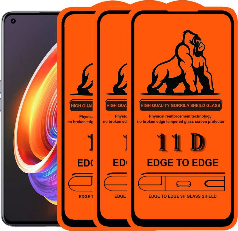 Forego Edge To Edge Tempered Glass for Realme X7 Pro  (Pack of 3)