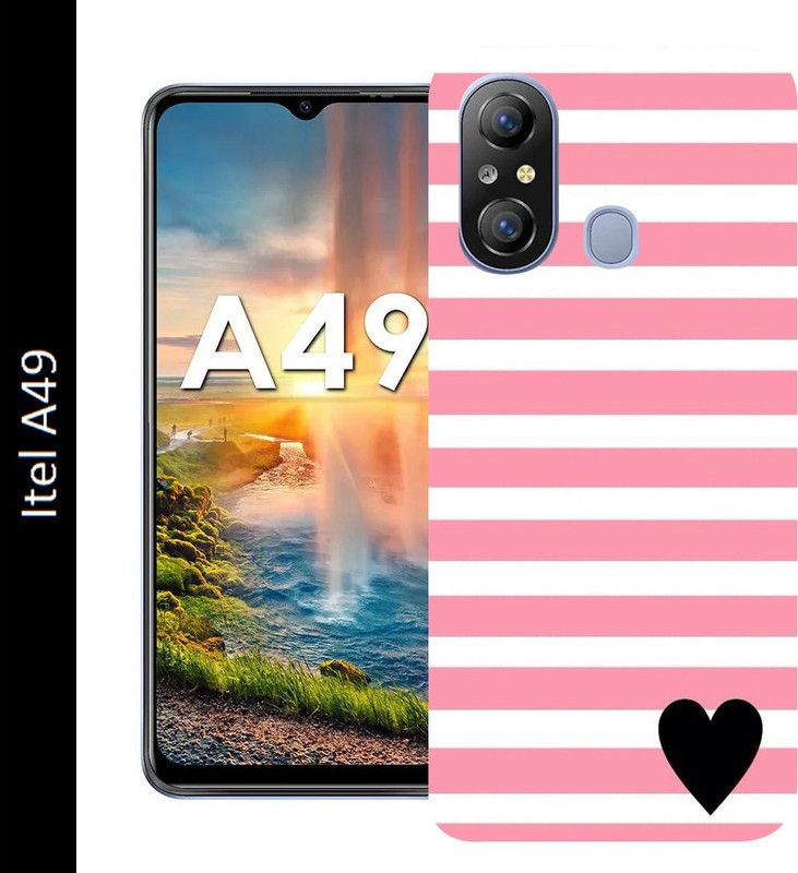 Anami Back Cover for Itel A49  (Pink, White, Grip Case, Silicon, Pack of: 1)