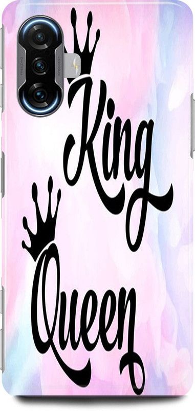 play fast Back Cover for POCO F3 GT KING, QUEEN, RAJA, RAANI, PRINCE, PRINCESS  (Pink, Hard Case, Pack of: 1)