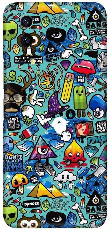 Enlinea Vivo iQOO Z3 (5G) Mobile Skin  (Multi Color Printed Back Skin)