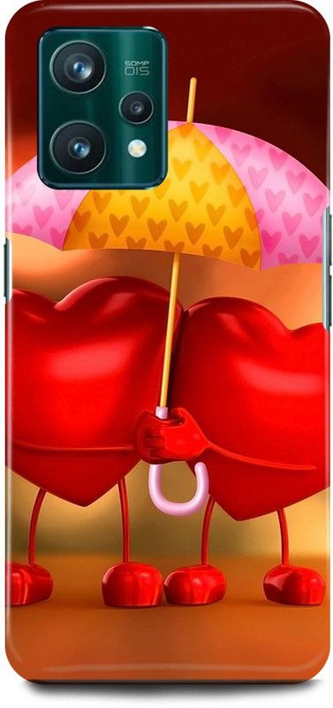 play fast Back Cover for OPPO A76, CPH2375 LOVE, HEARTS, UMBRELLA, COUPLE  (Red, Hard Case, Pack of: 1)
