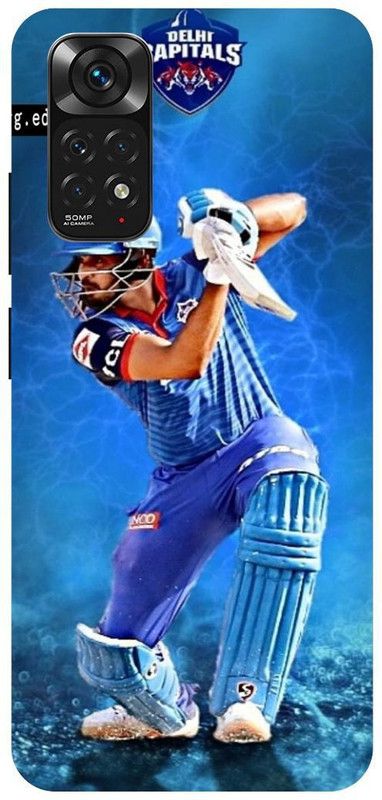 THE NARAYANA COLLECTIONS Back Cover for REDMI NOTE 11s-RISHABH,PANTH,IPL,DELHI,CAPITALS  (Multicolor, Hard Case, Pack of: 1)