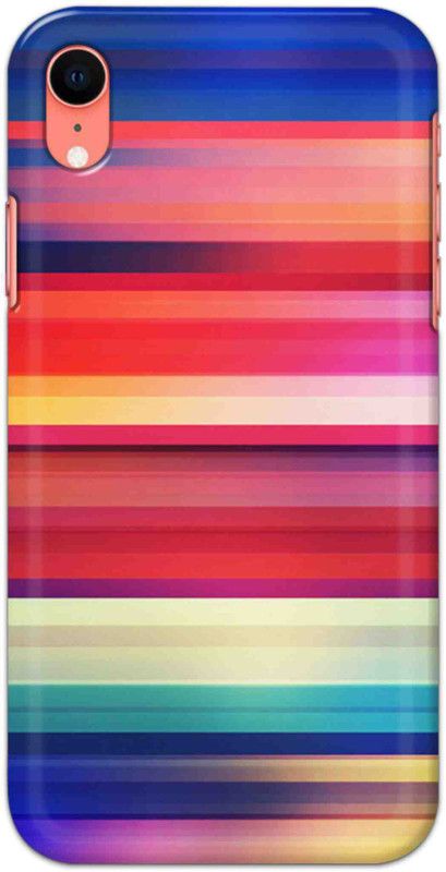 NDCOM Back Cover for iPhone XR Colorful Stripes Printed  (Multicolor, Hard Case, Pack of: 1)