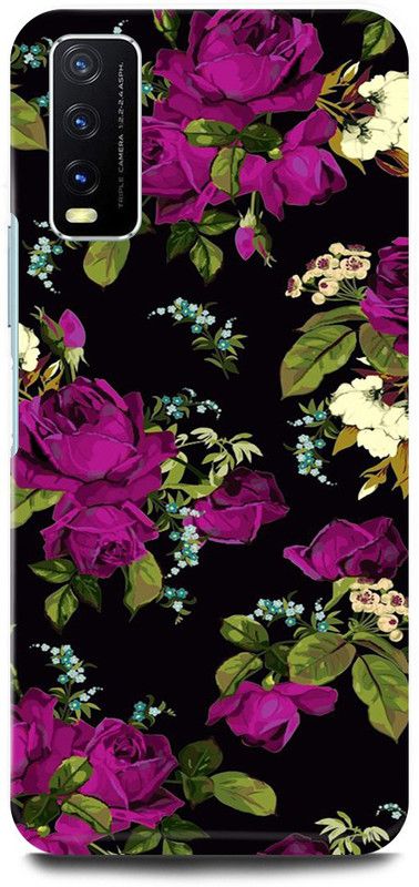 play fast Back Cover for Vivo Y20, V2029 FLOWERS, PURPLE, FLOWER  (Purple, Hard Case, Pack of: 1)