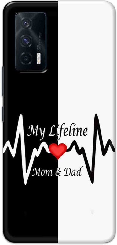 NDCOM Back Cover for iQOO 7 5G My Lifeline My Mom & Dad Printed  (Multicolor, Hard Case, Pack of: 1)