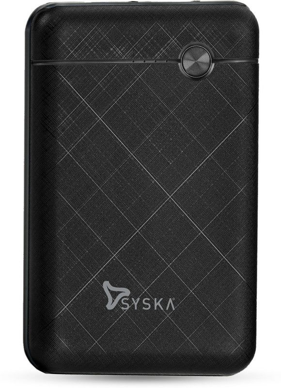 Syska 5000 mAh Power Bank  (Black, Lithium Polymer)