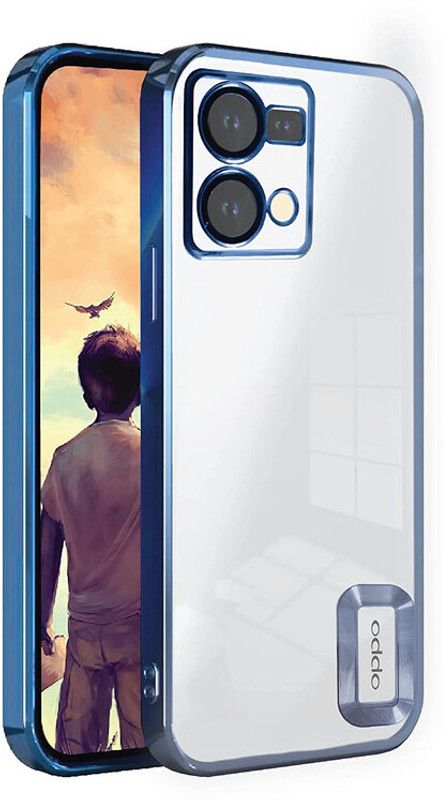 Aarnu Back Cover for Oppo F21 Pro  (Blue, Ring Case, Pack of: 1)